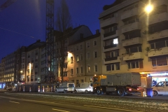 Leopoldstraße einspurig - Baustelle Hotel Mercure